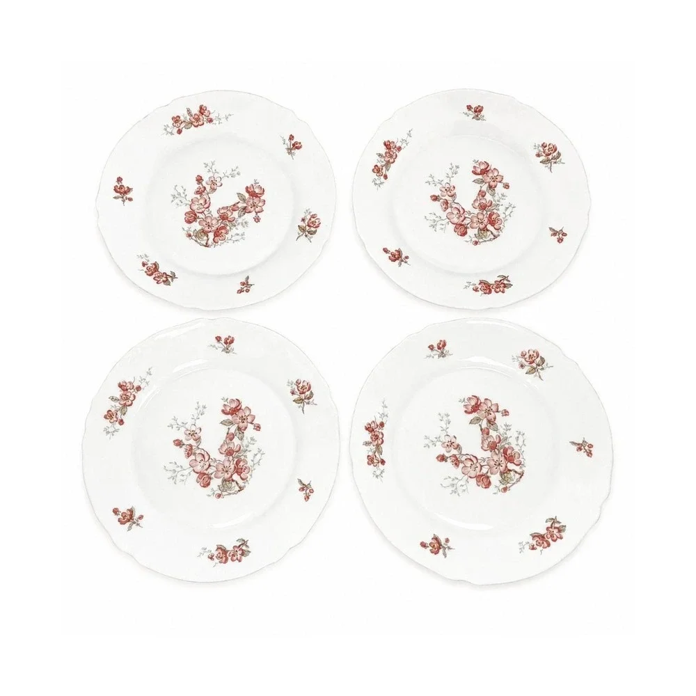 Lot 5 Vintage Arcopal France Florentine Cherry Blossom 10